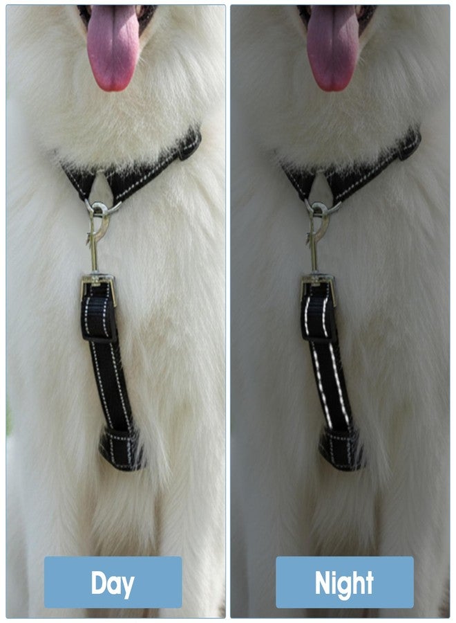 Yuanchu 2 Pcs Dog Collar Safety Clips with Double Ended Clasps, Adjustable Collar Backup Clip with Reflective Stripes Harness Collar Connector for Walking Training Running Black - Image 4